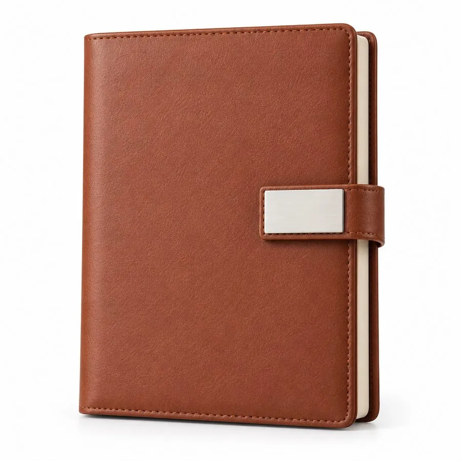 A5 organiser with magnetic flap, brown