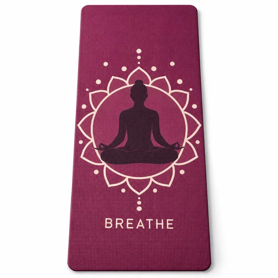 Chakra anti-slip yoga mat, purple (70×179 cm)