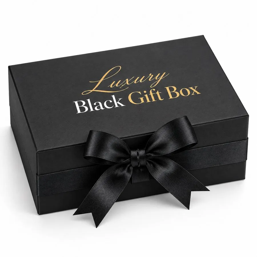 Luxury magnetic gift box, black (10×12×4 in)