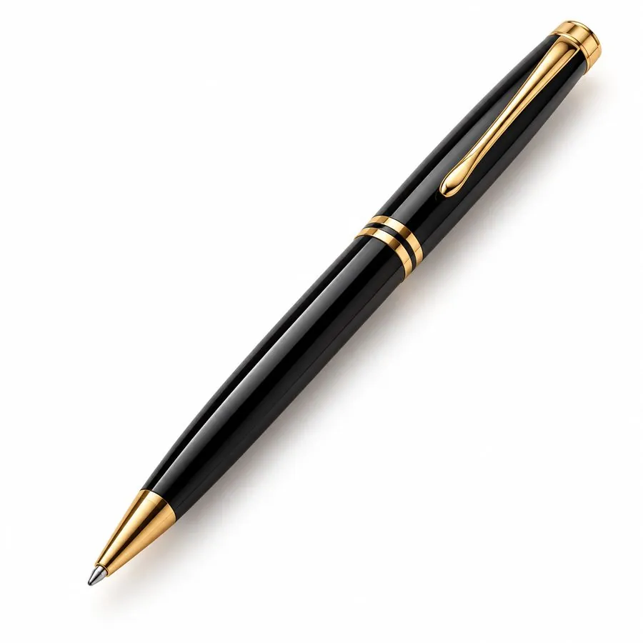Metal pen, black & gold