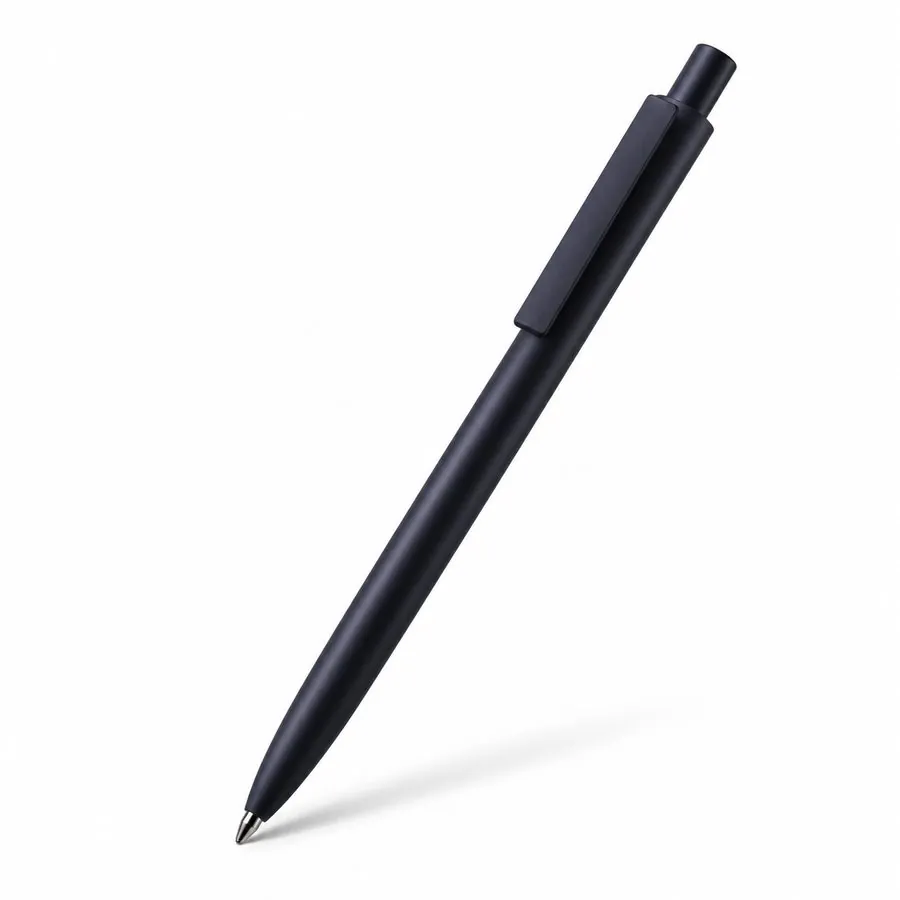 Plastic ballpoint pen, matte black